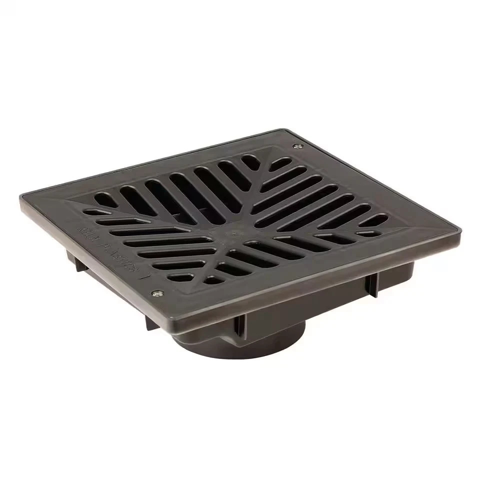 RELN Storm Vortex 9" Low Profile Catch Basin Complete with Black Concave Grate