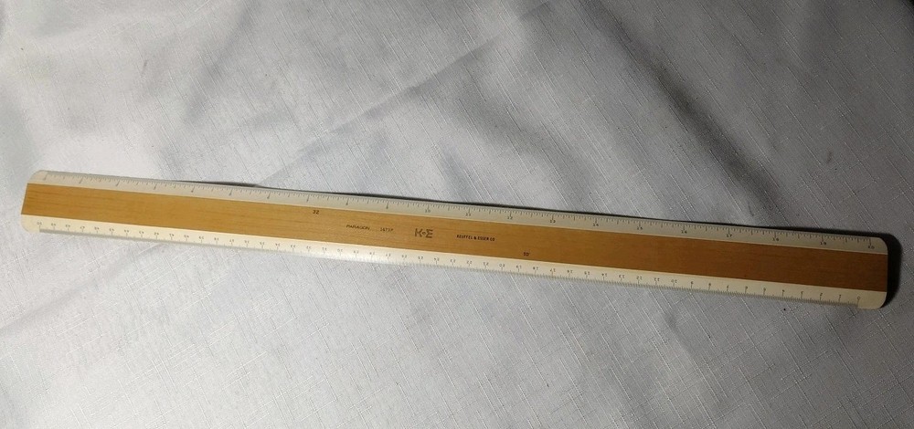 K&E 20" Paragon Drafting Machine Scale Rule 1473P