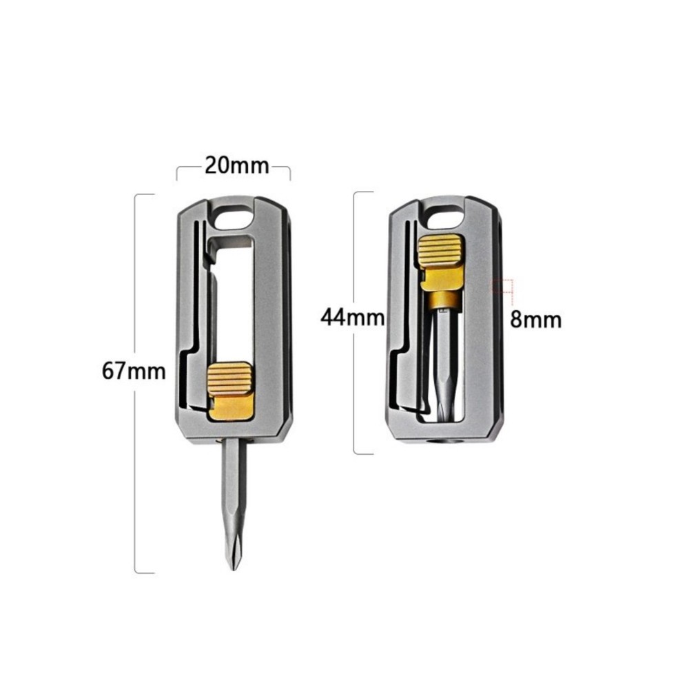 Titanium Screwdriver Portable Keychain Phillips Flathead Screwdriver EDC Tool