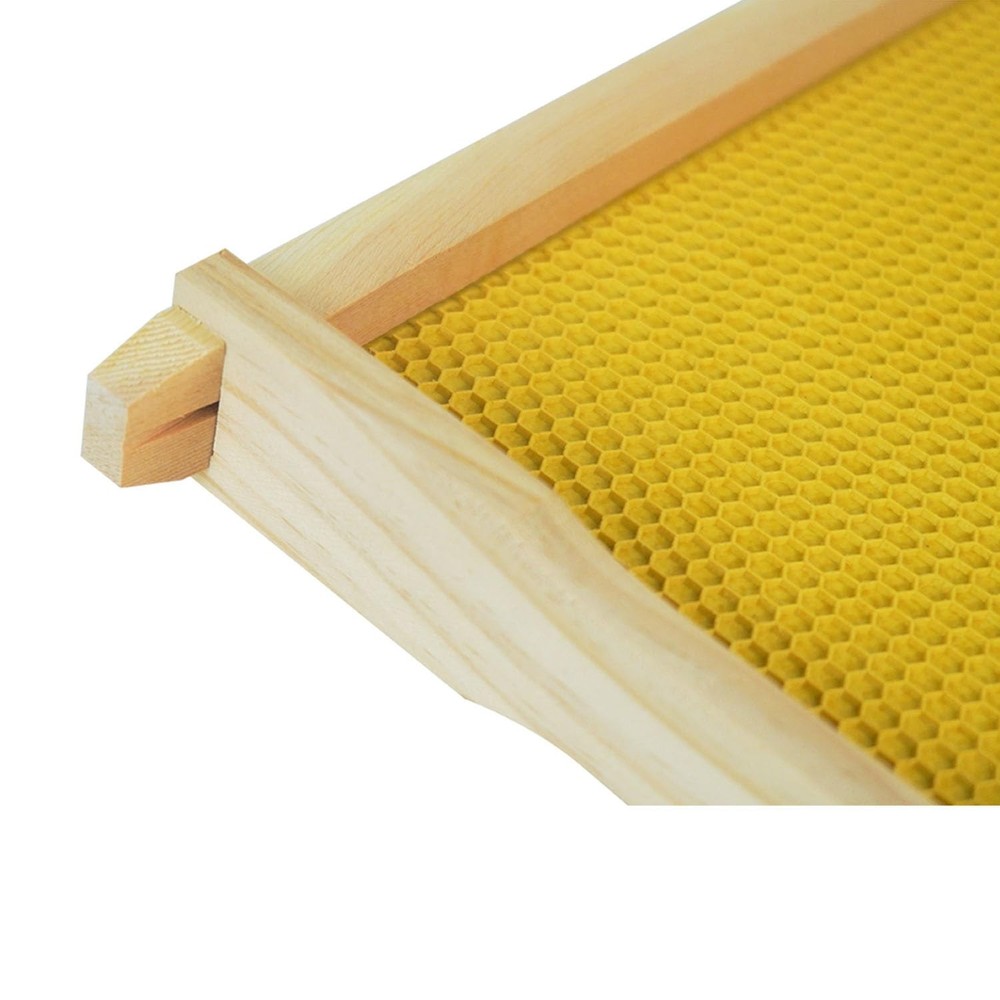 HiveSweet Medium Beehive Frames with Wax Foundations 10 Frames, brown
