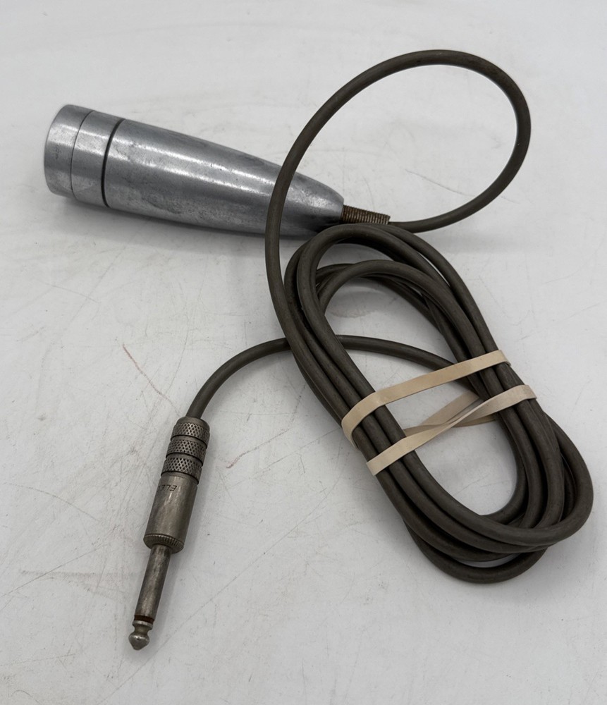 Vintage 1960s Bullet Harp Mic Harmonica Dynamic Microphone 1/4" Untested