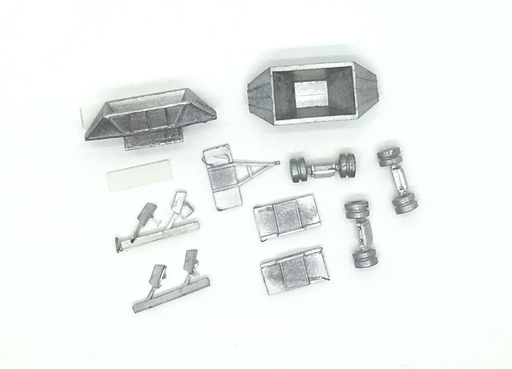 N Scale Double Aggregate Hoppers Kit by Showcase Miniatures (24)