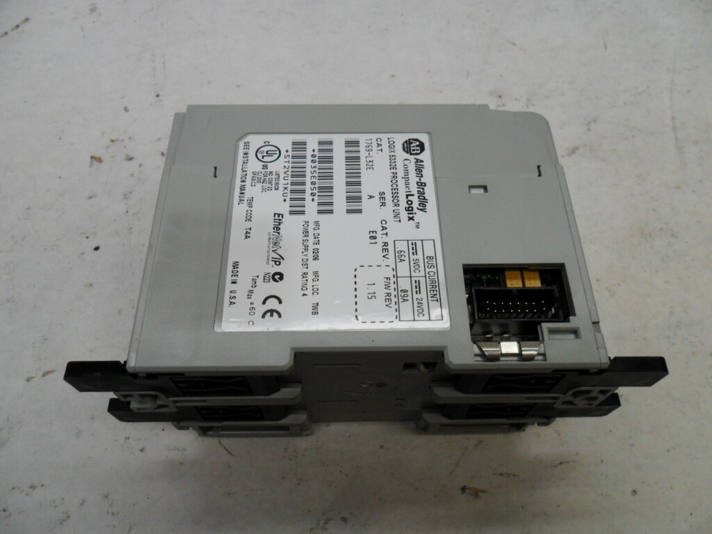 ALLEN BRADLEY 1769-L32E /A COMPACTLOGIX ETHERNET PROCESSOR MODULE 5-24VDC