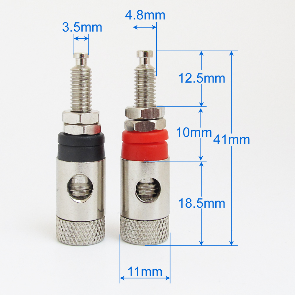 10pcs Nickel Plated Binding Post 4mm Banana Plug Amplifier Speaker Audio Socket