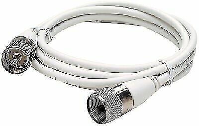 Seachoice 5' White Coaxial Antenna Cable Assembly Include Fitting on Both 19781