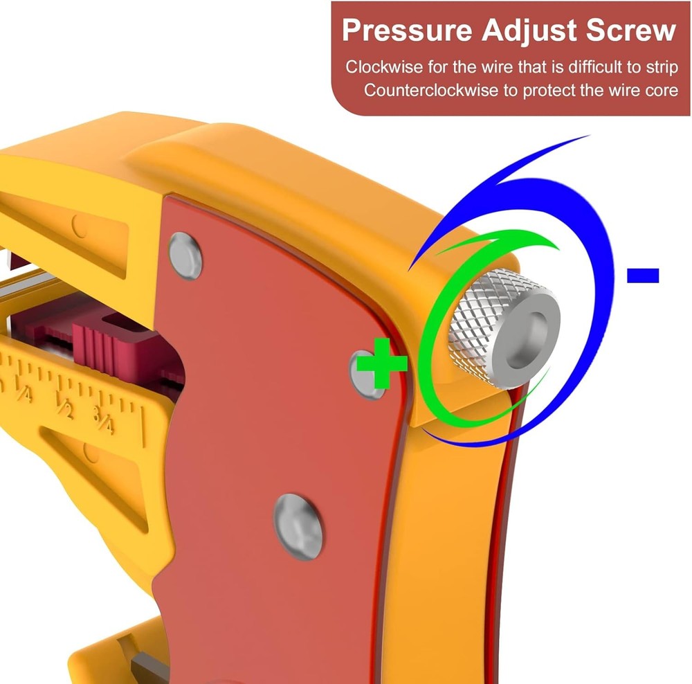 VCELINK Automatic Quickstrip Wire Stripper and Cutter, Professional Orange