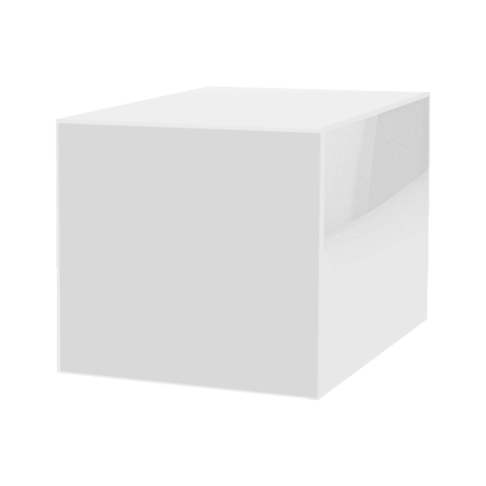 7" Square White Acrylic Retail Display Box