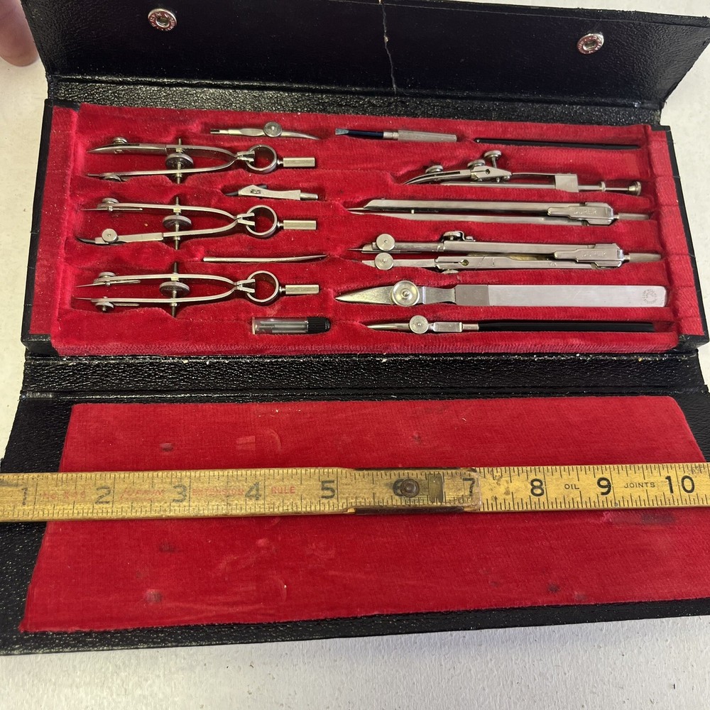 VINTAGE DURER 4038 Drafting Tool Kit With Case. Damaged Case