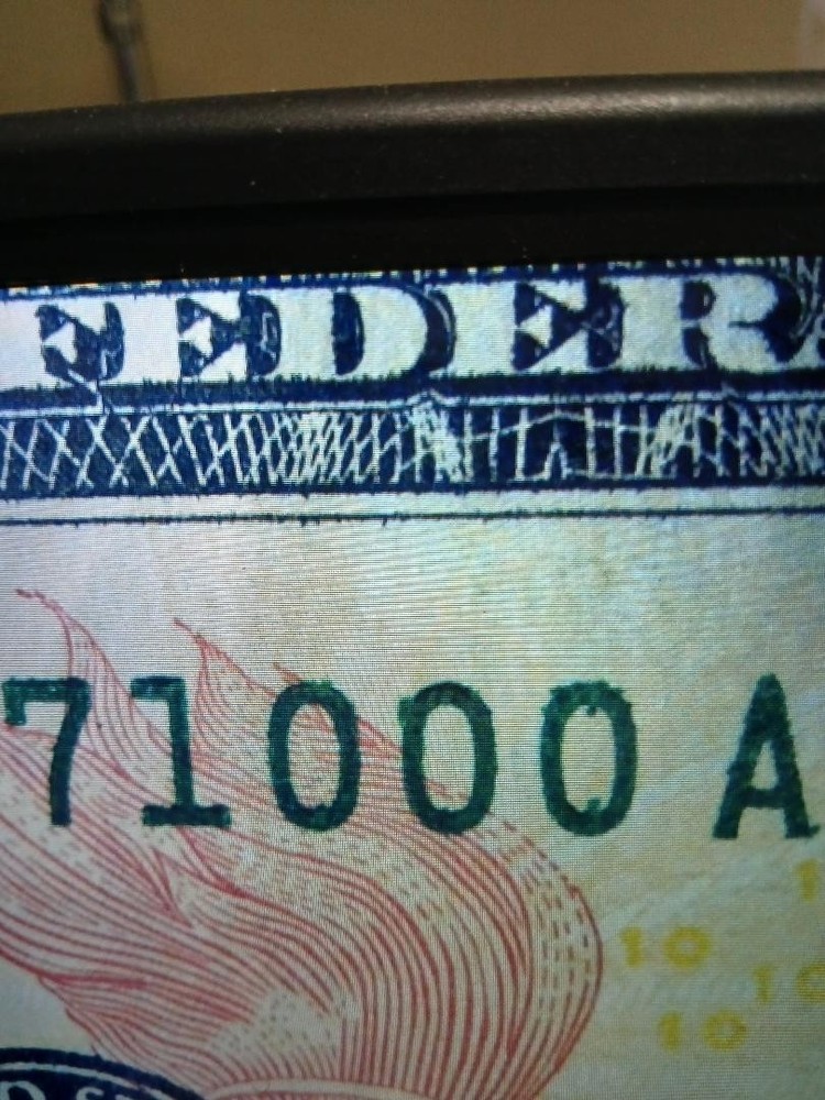 10 Dollar Bill Circulated, Bleed numbers Ink Error