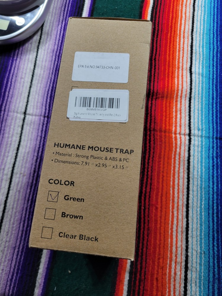 (2 PACK) Humane Mouse Traps Live Catch & Release No Kill Rat Mice Trap Reusable