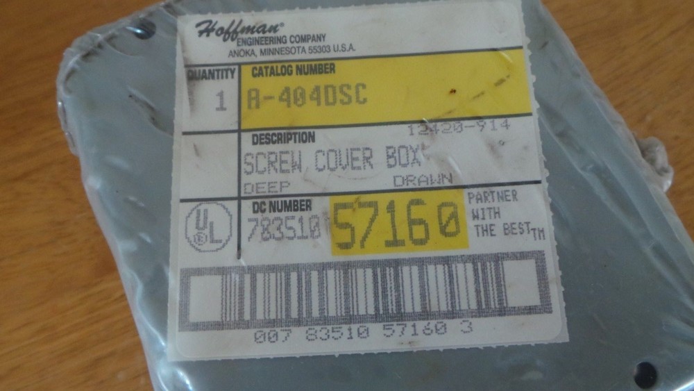 HOFFMAN SCREW COVER BOX ! DEEP DRAWN ! A-404DSC !