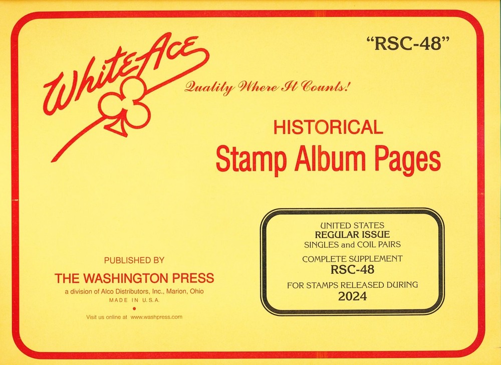 WHITE ACE 2024 US Regular Issue Singles & Coil Pairs Album Supplement RSC-48