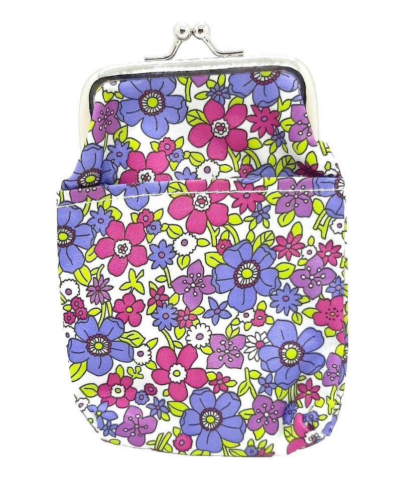 Eclipse Purple Flowered Designed Vinyl 100s Cigarette Pack Case