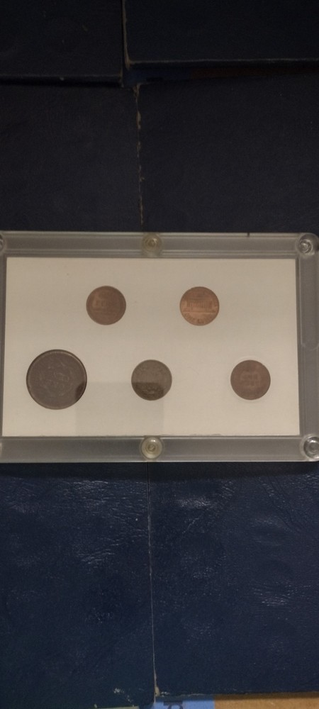 US Type Cents Display Featuring 1846 Large Cent ,1858 Flying Eagle, 1899 Indian