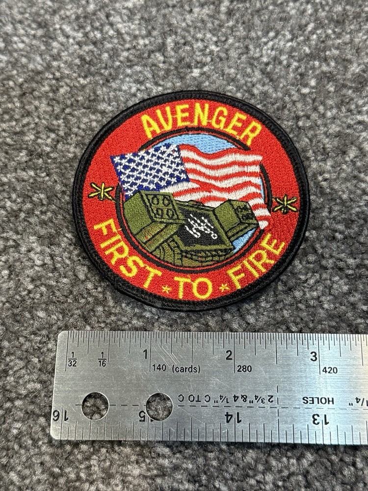 Embroidered Avenger First To Fire Patch 3"