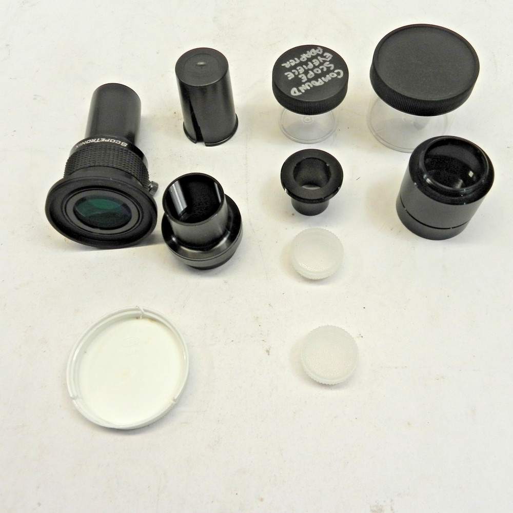 MICROSCOPE EYEPIECE ACCESSORY CAMERA ADAPTERS SCOPETRONIX LOT USED