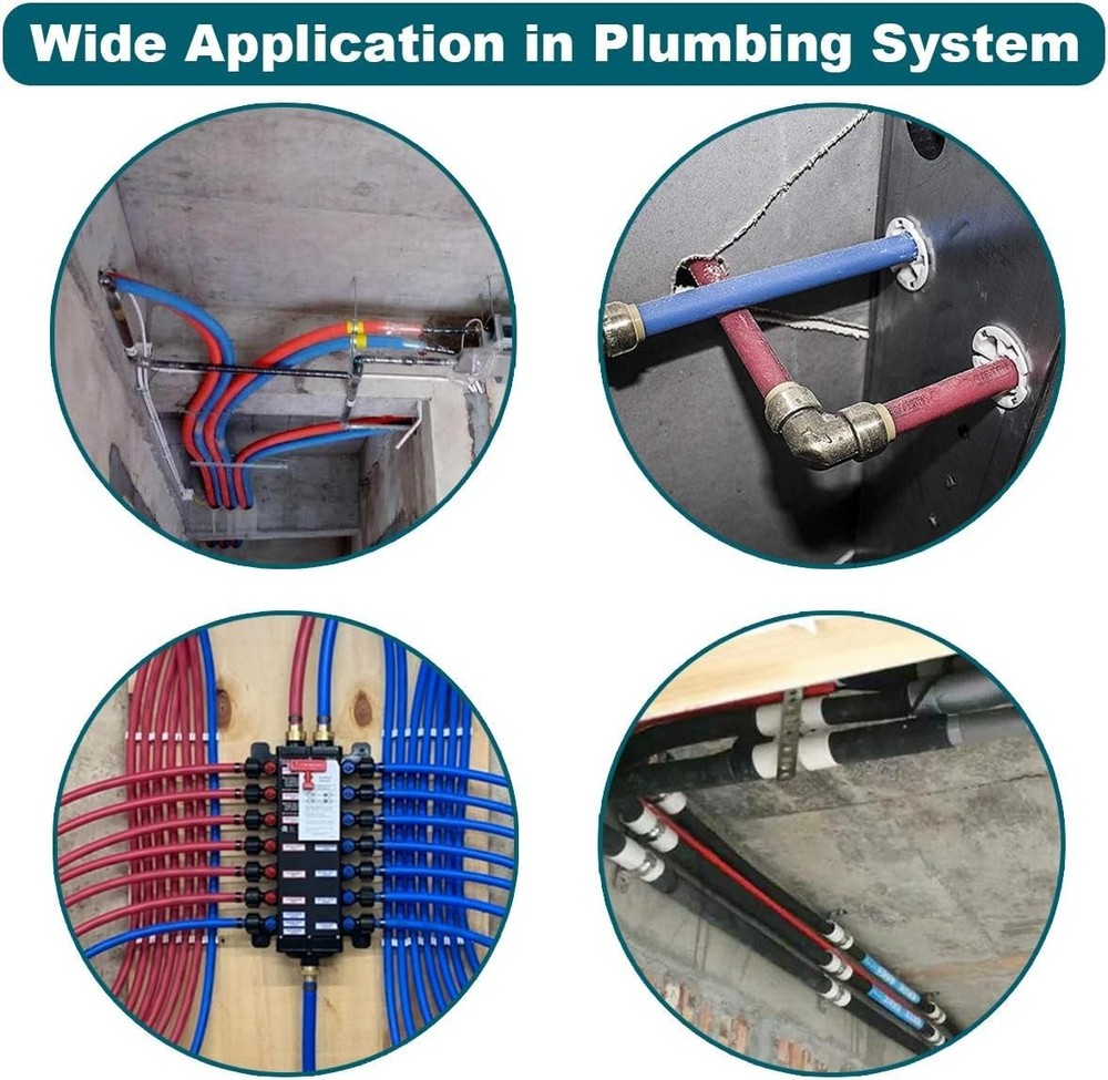 Durable 50 Count 1 Inch PEX Cinch Clamps - Rust Resistant & Reliable Connection
