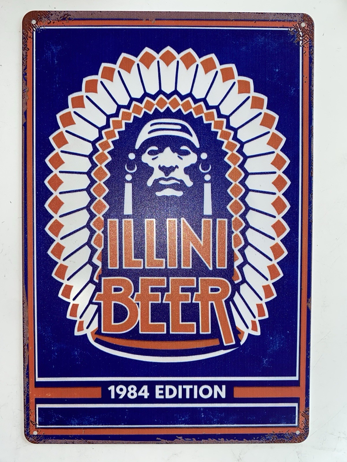 Illinois University Fighting Illini Beer Sign - Retro 1984