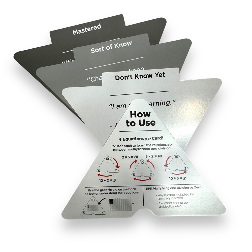 Flash Cards Math Skills Practice Test Prep Subtraction Division Multiplication
