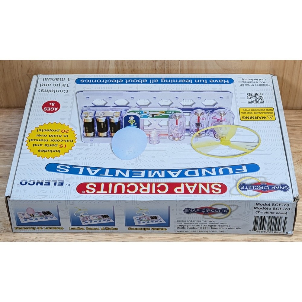 Snap Circuits Fundamentals SCF-20 Electronics STEM Kit 15 Parts 20 Projects