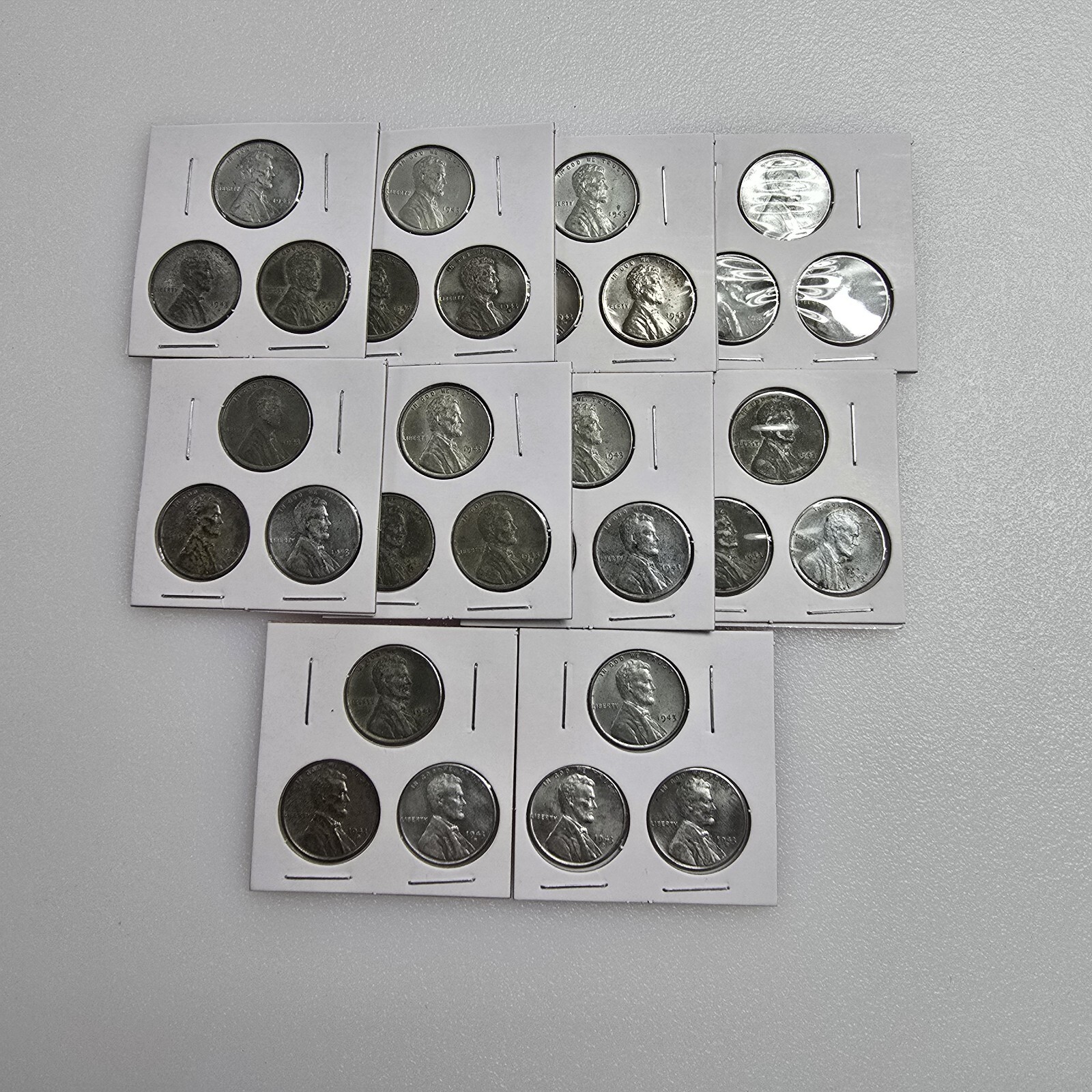 1943 P D S **STEEL Wheat Head Lincoln Cent 3 Coin Set,** Penny Lot 