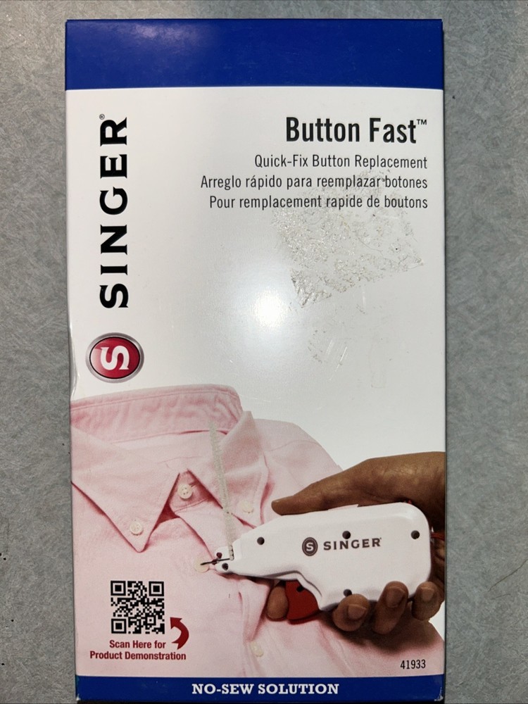 SINGER Button Fast Tool Quick-Fix Replacement No-Sew Solution 41933