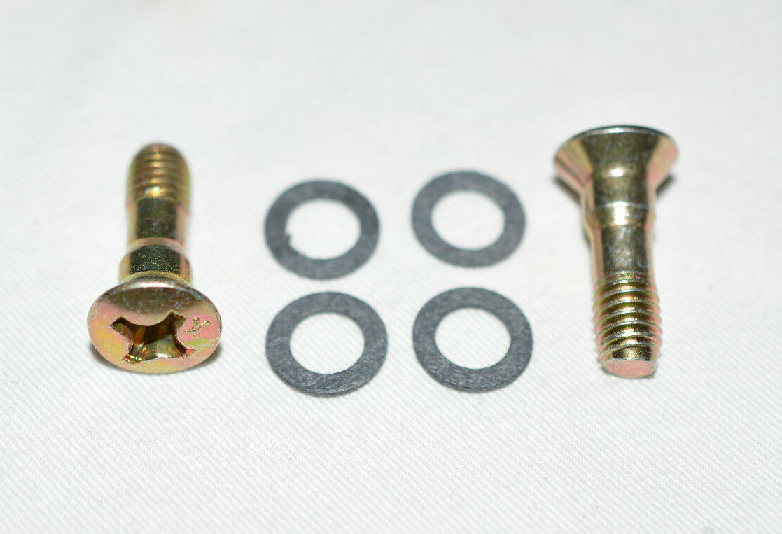 (Pair) Squirter Discharge Nozzle Screws Standard Stock Gaskets Fits: Holley Carb
