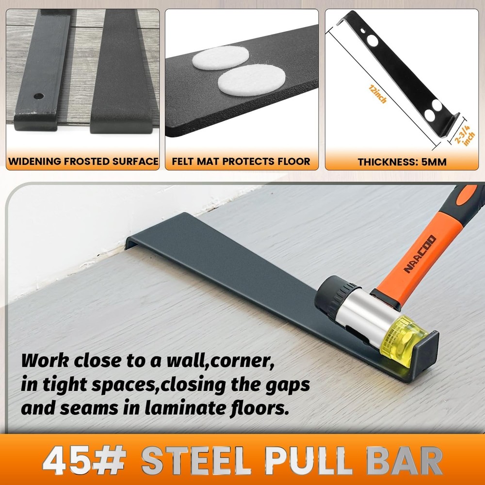 Complete Laminate Flooring Installation Set: Tapping Block & Rubber Mallet