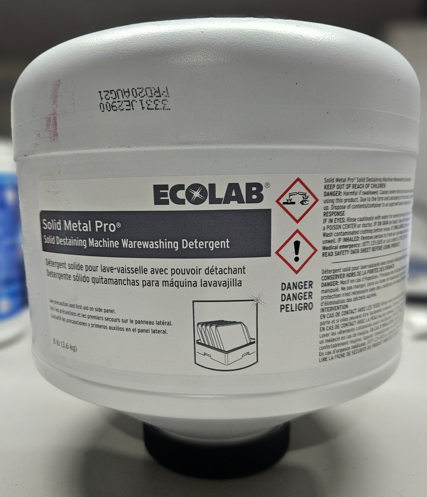 Ecolab 6110751 Solid Metal Pro Destaining Machine Warewashing Detergent