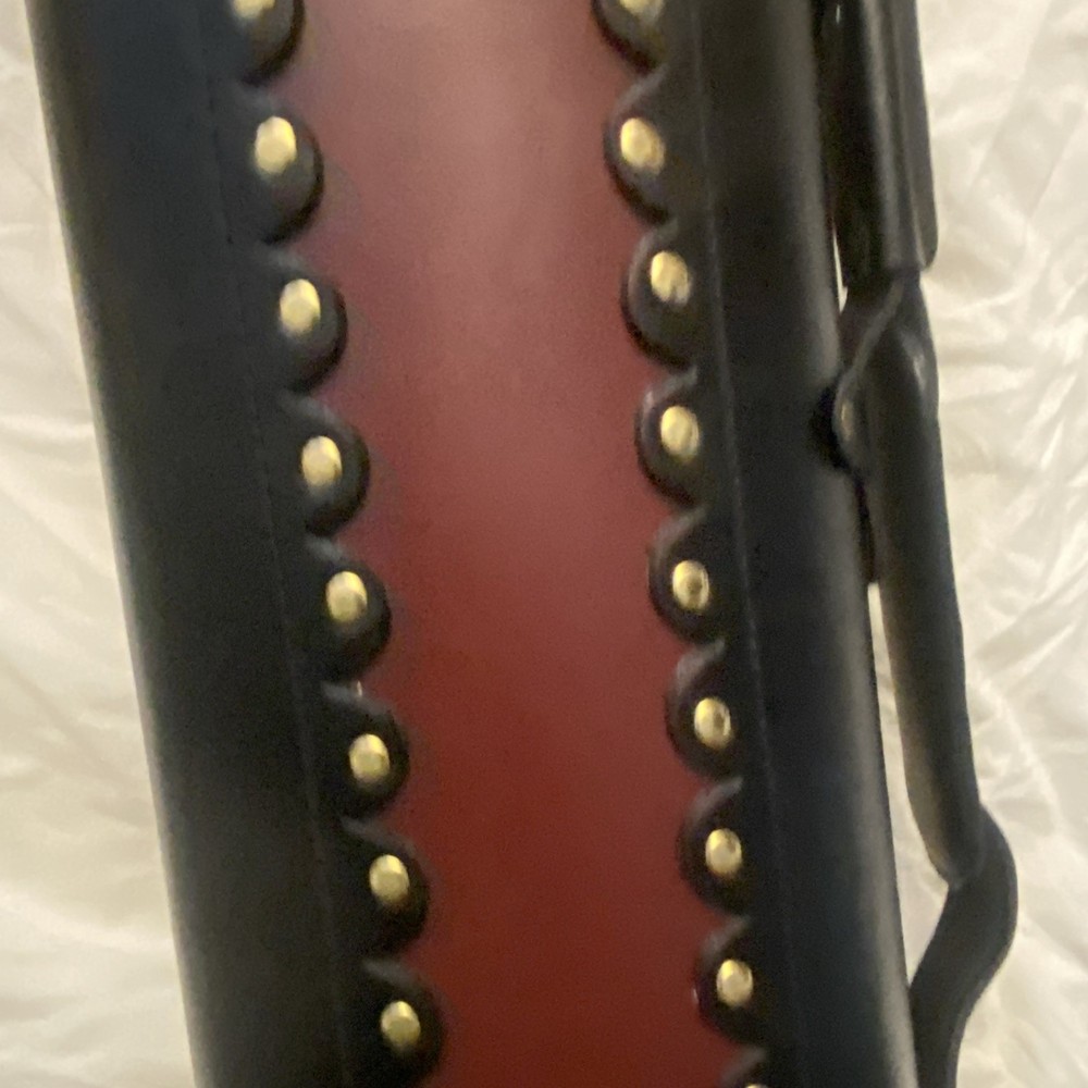 Pool Case 3x7 Inverted Leather Cowboy Case - Brown & Black
