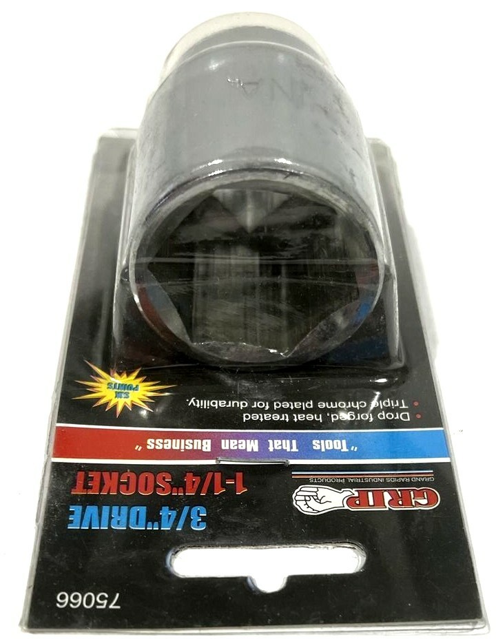 Grip 1-1/4" Chrome Socket 3/4" Drive 75066
