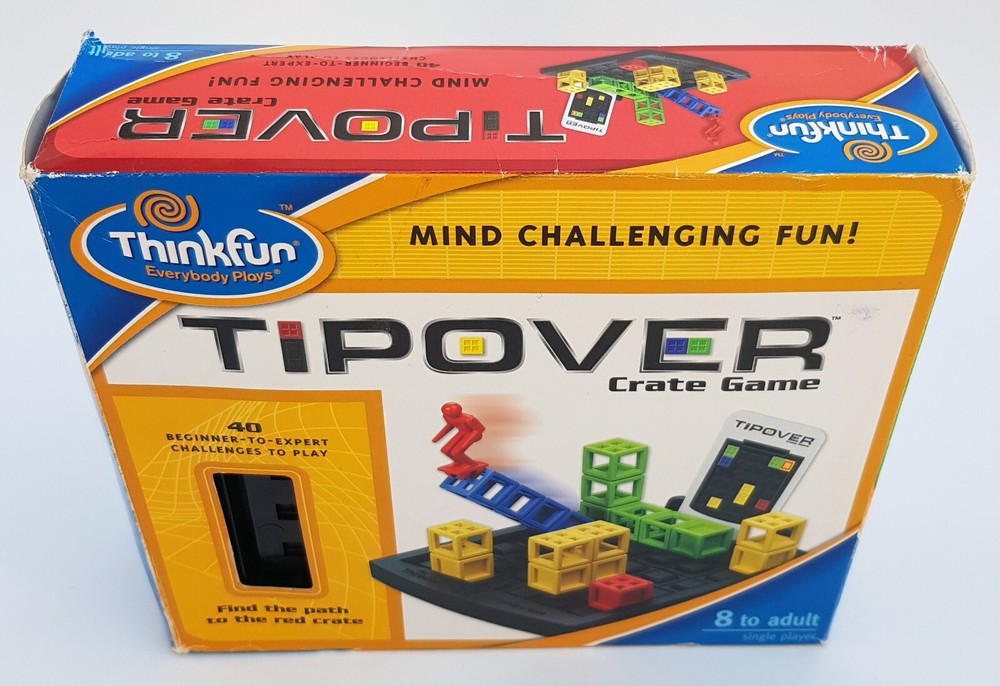 ThinkFun Tipover Tip Over Crate Logic Puzzle Game Strategy Challenge Stem 8+
