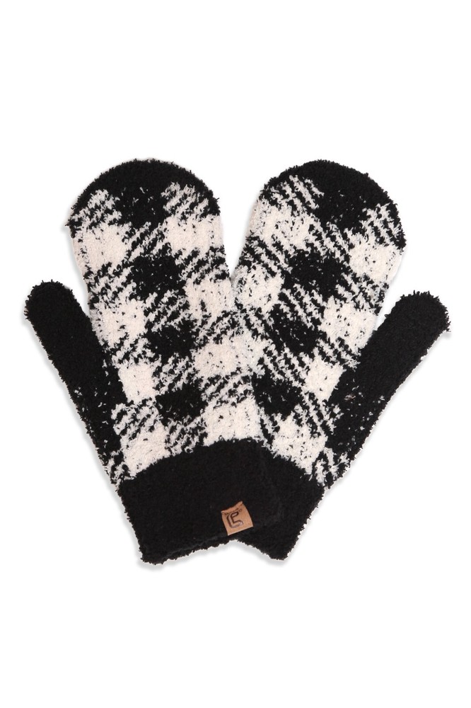 ComfyLuxe Buffalo Check Pattern Mittens