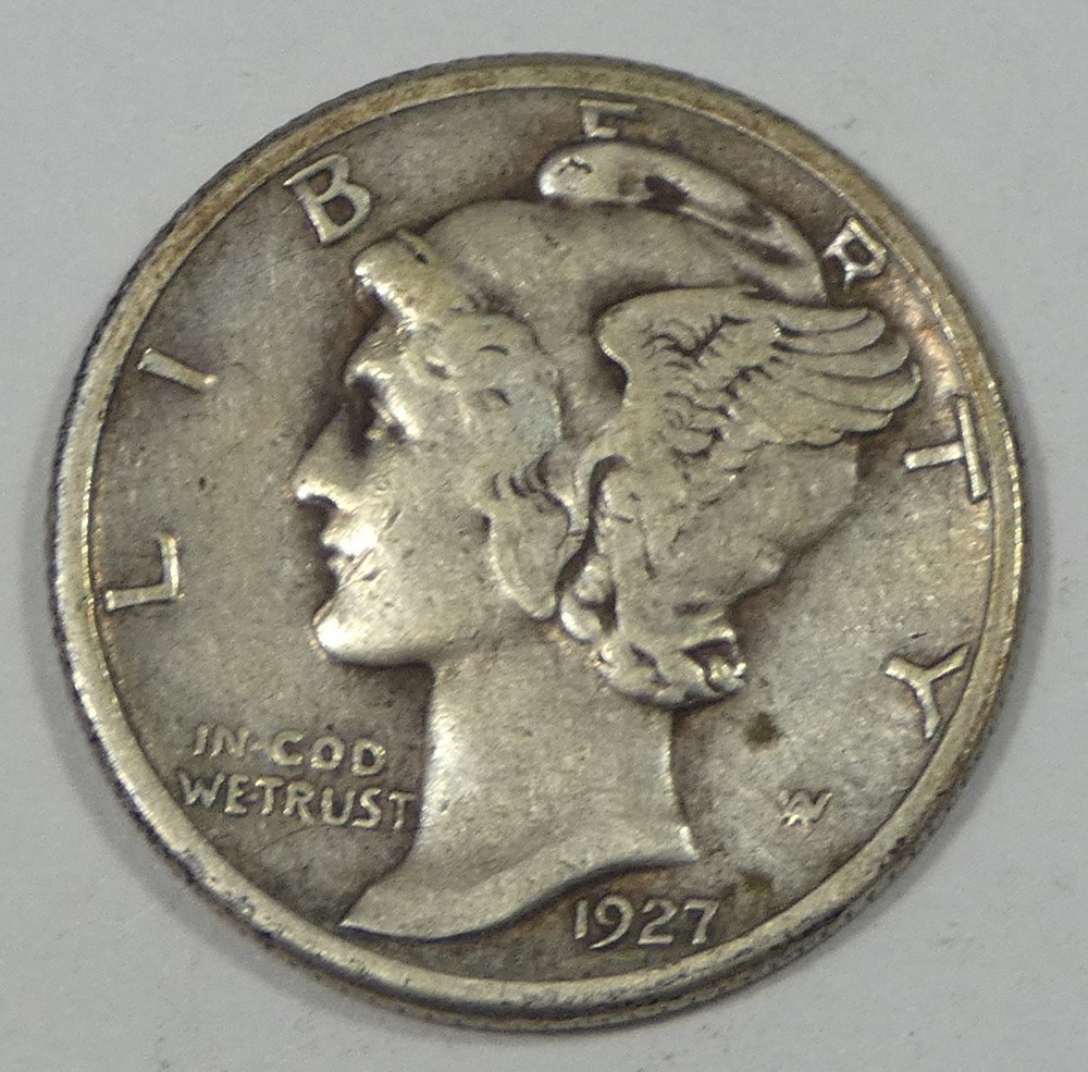 1927-D Mercury Dime EXTRA FINE Silver 10c
