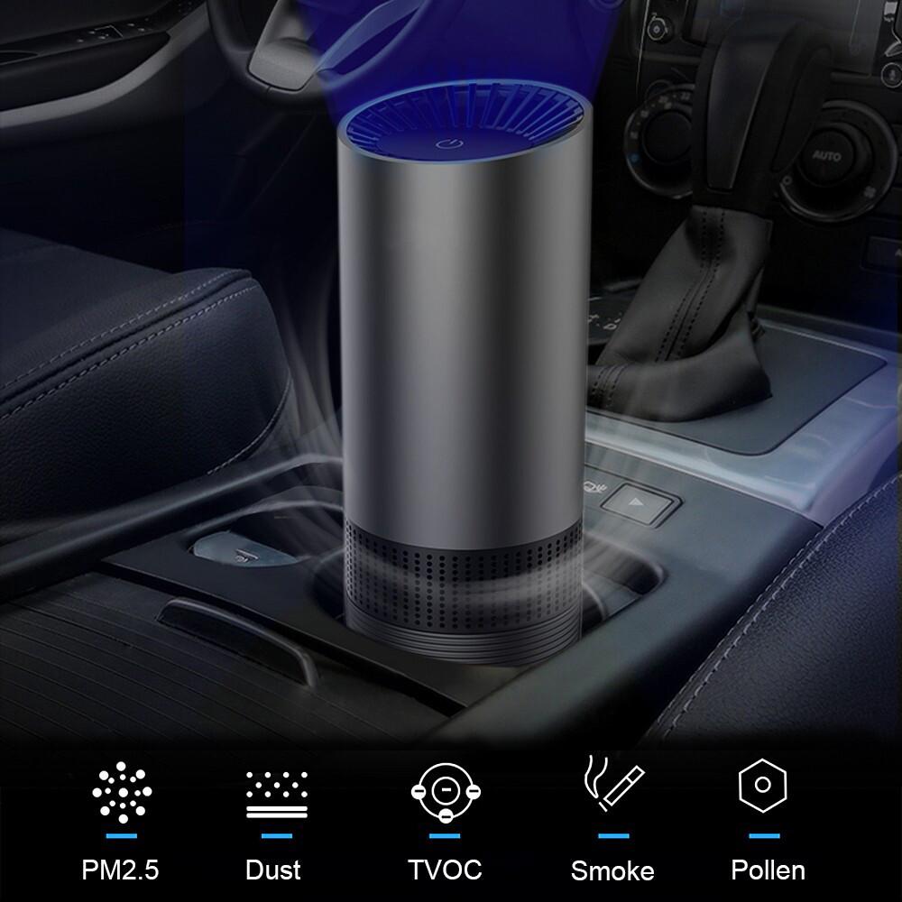 Air Cleaner for Car Office Bedroom Smoke,Dust Odor Eliminator,HEPA Air Purifier