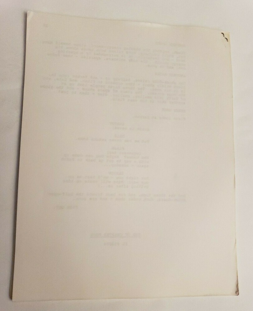 FLASH GORDON / Samuel A. Peeples 1979 TV Script "Chapter Four: To Save Earth"