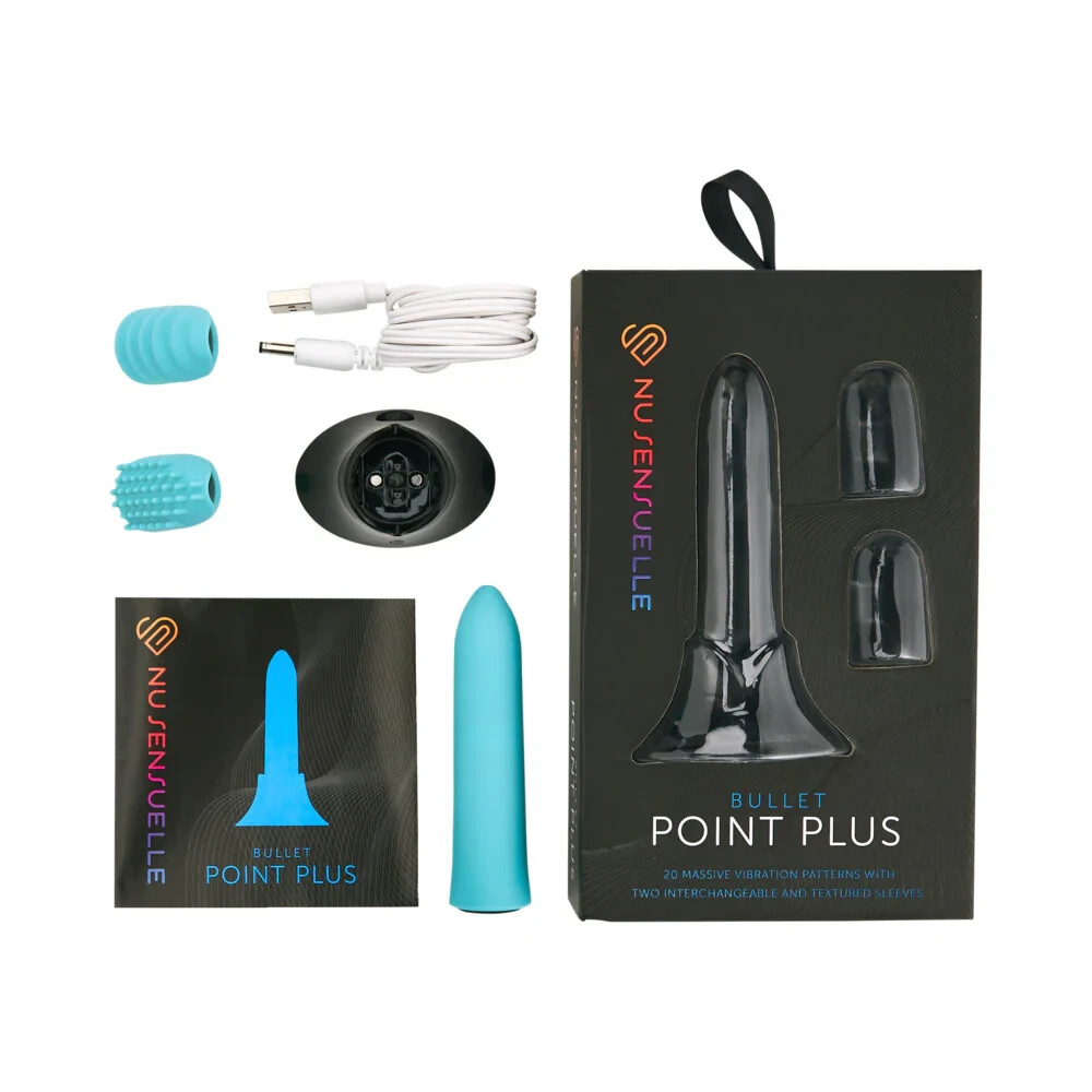 Sensuelle Point Plus 20 Function Rechargeable Bullet Vibe & Silicone Tips