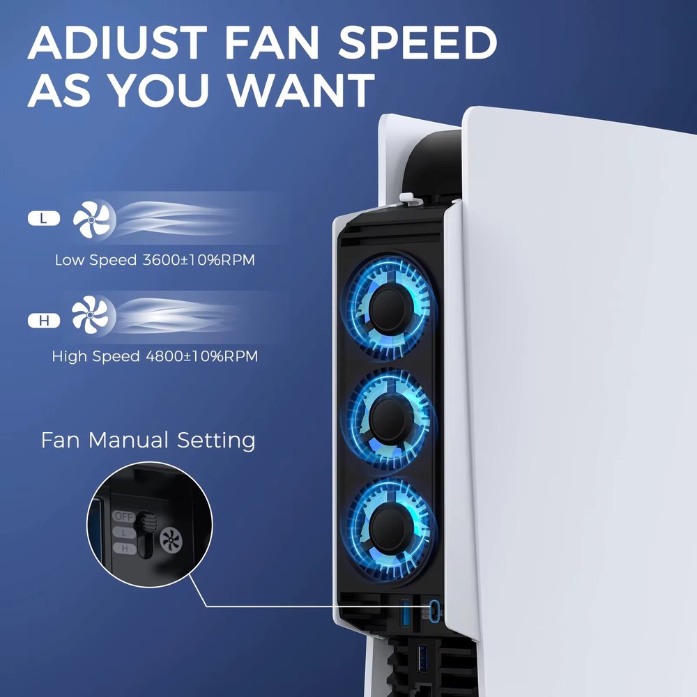 Console Cooling Fan / USB Hub Accessory