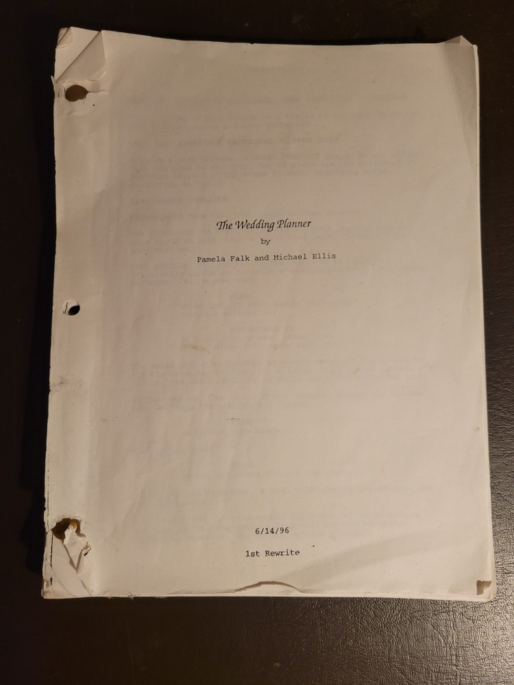 Vintage 1996 THE WEDDING PLANNER Script - Early Development Screenplay Draft