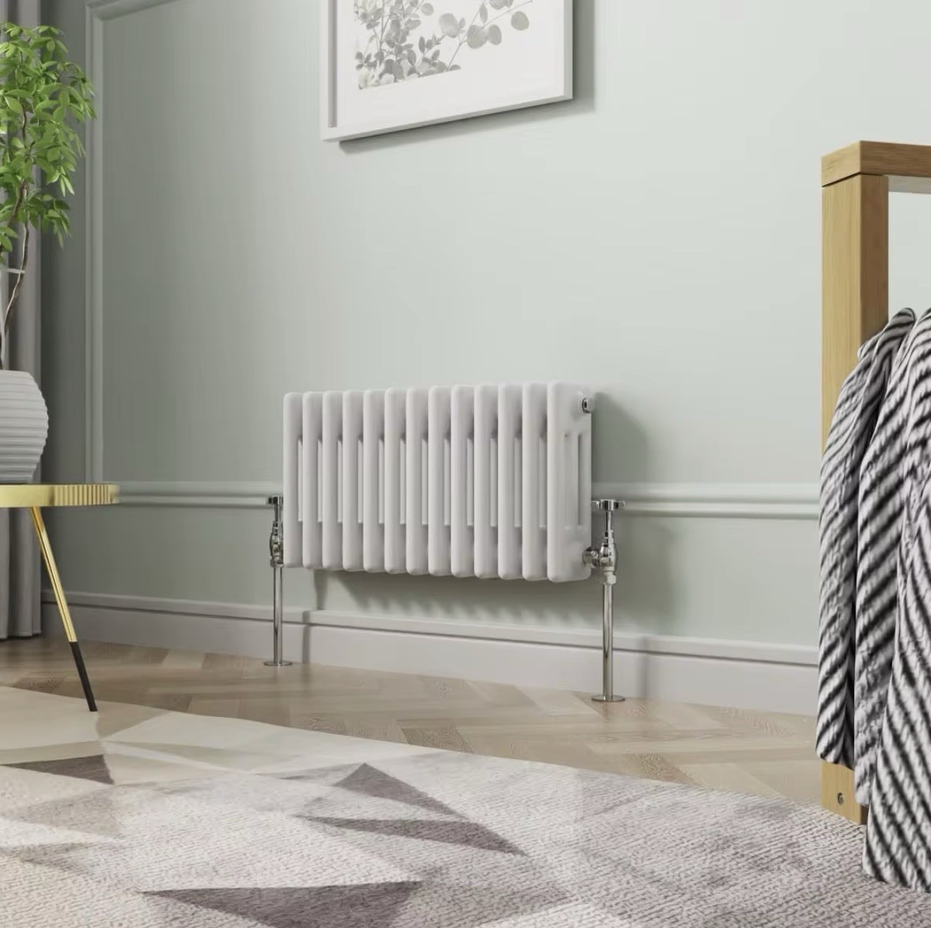 Traditional Wall Mount Radiator Heater Hot Water Hydronic Heating 5500 BTU