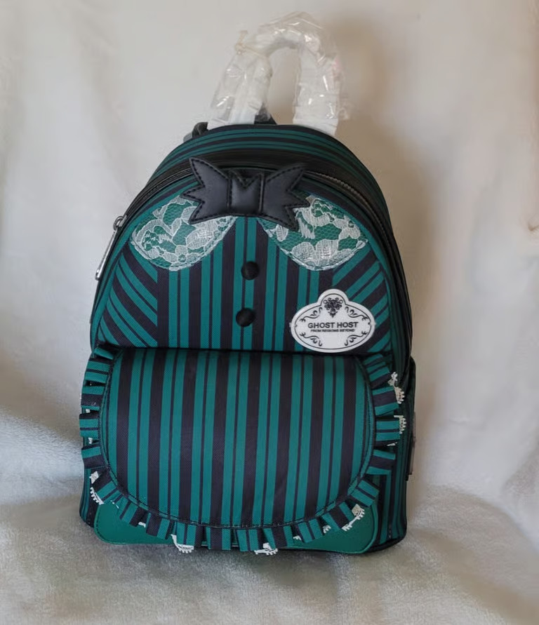 Disney Parks Haunted Mansion Ghost Host Tag Mini Backpack Loungefly