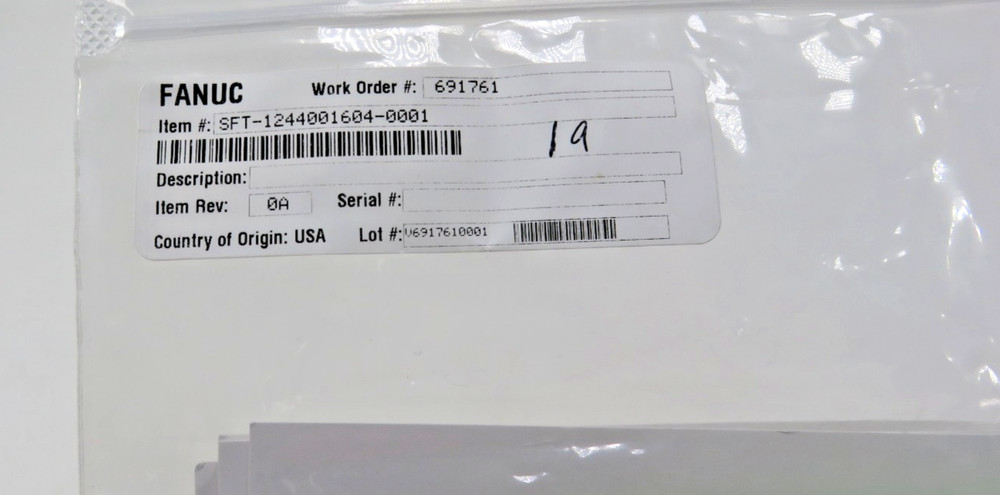 Fanuc SFT-1244001604-0001 Robot Application Software