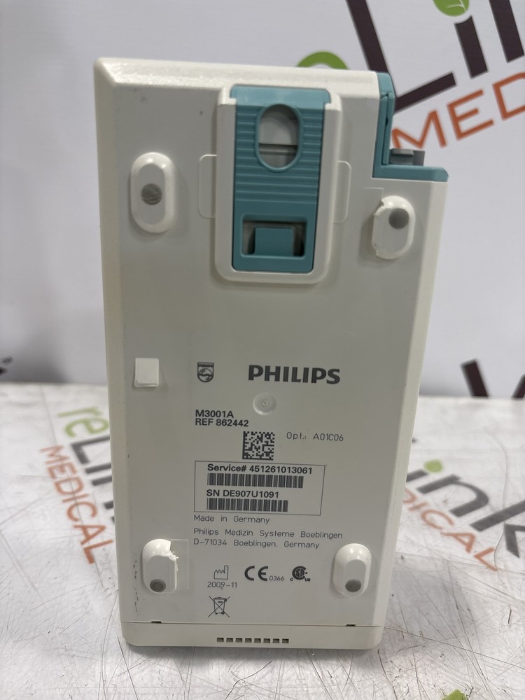 Philips M3001A-A01C06 Fast SpO2, NIBP, ECG, Temp, IBP MMS Module