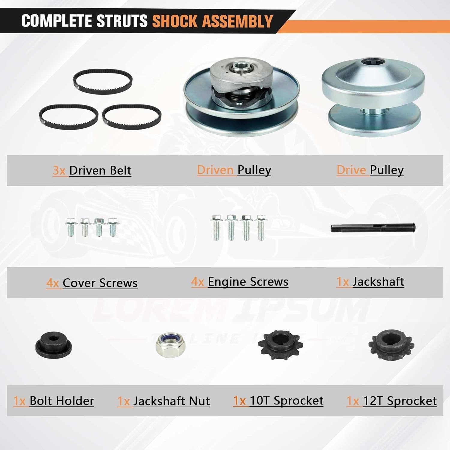 30 Series Go Kart Torque Converter Clutch 1" Bore Transmission 10T #40 41 420