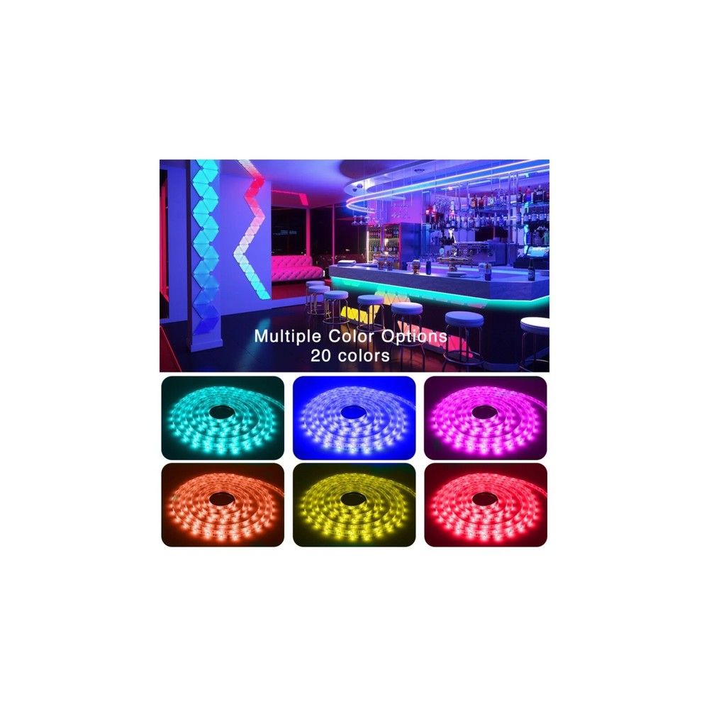 50 ft bluetooth led light strip with light changing remote