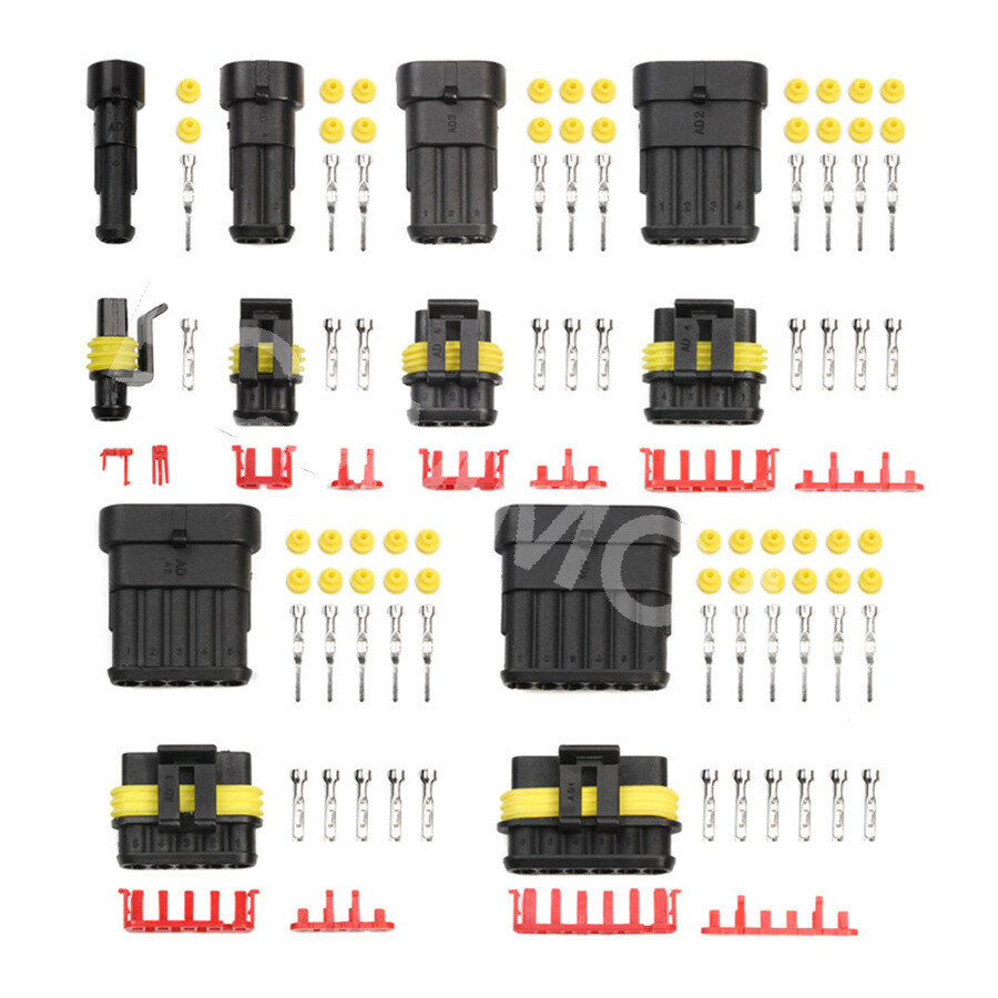 Car Sealed Electrical Wire Cable Connectors Plug Terminals Plastic Kit 708Pcs