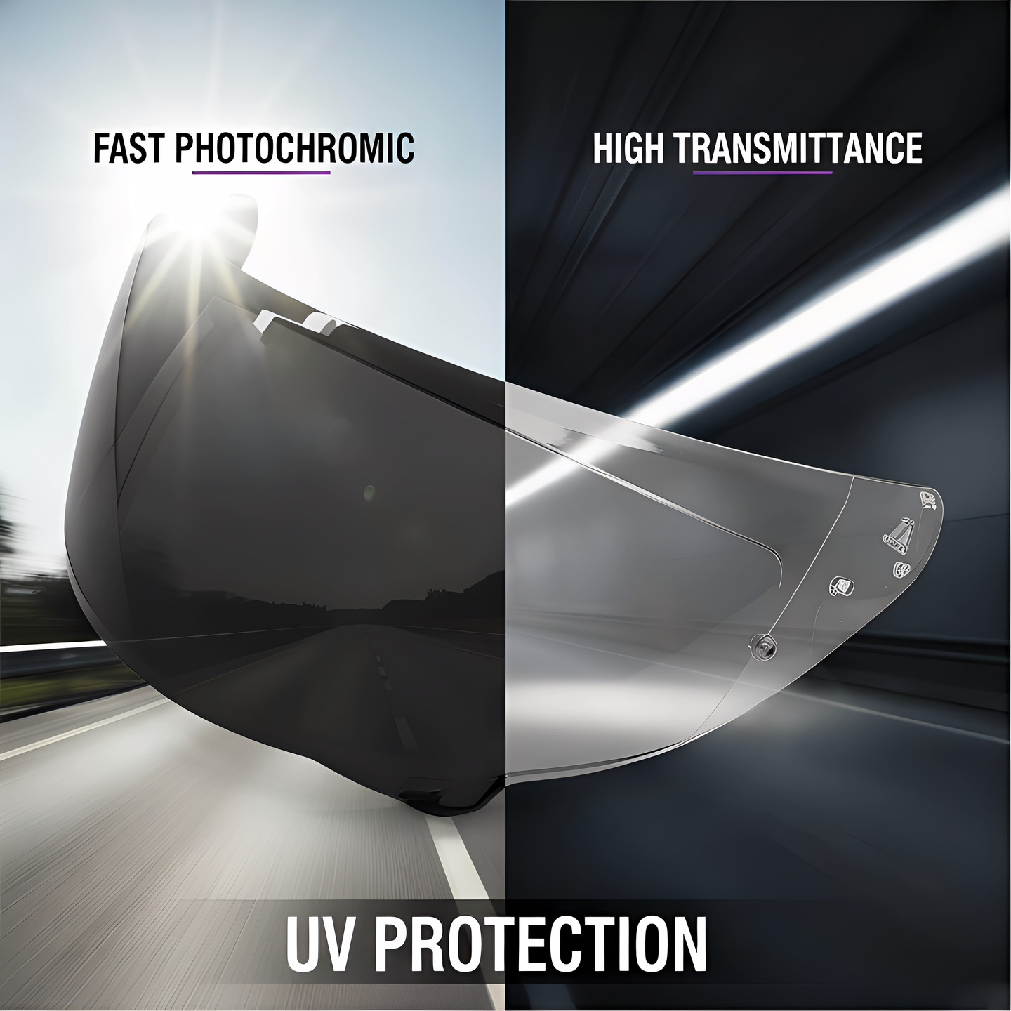 Photochromic Visor Shield Fits For HJC i71 F71 HJ38 Helmet Face Shield Lenses
