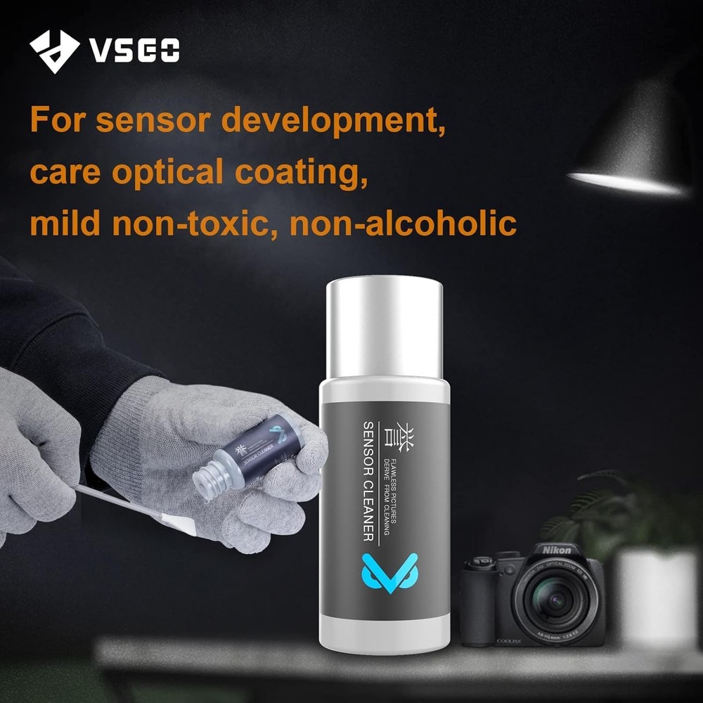 VSGO VS-S03E Full Frame Sensor Cleaning Kit, 12pcs Swabs & 10ml...