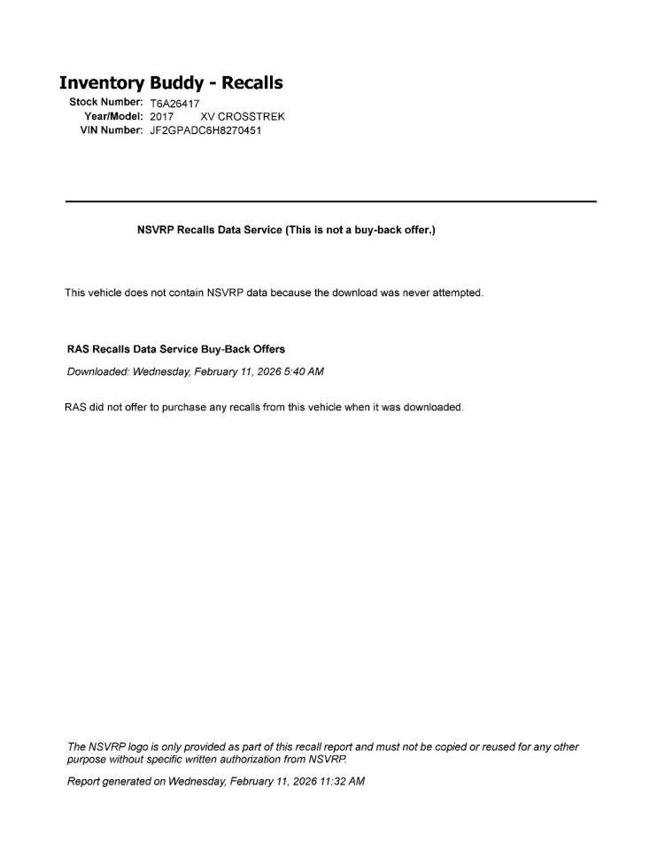 XV CROSST 2017 Transmission Shift 1004863
