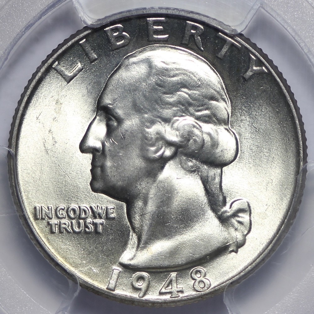 GEM BU 1948 Washington Quarter PCGS MS65 VAYNN